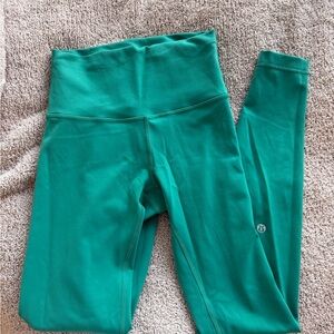 Lululemon wunder train cascadia Green Leggings